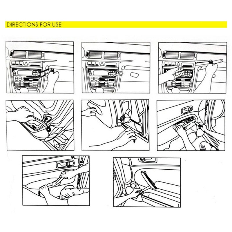 4pcs Car Door Plastic Trim Panel Dash Remover Pry Tool Kit