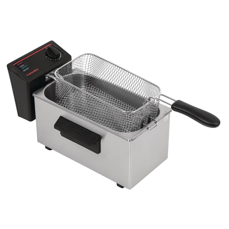 Light Duty Single Tank Fryer Stainless Steel Removable Inner Pot