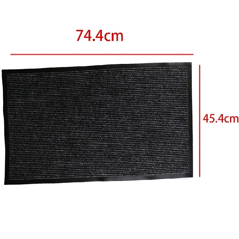 Heavy Duty Hallway Kitchen Door Mats Rubber Barrier Rug 45x75cm grey