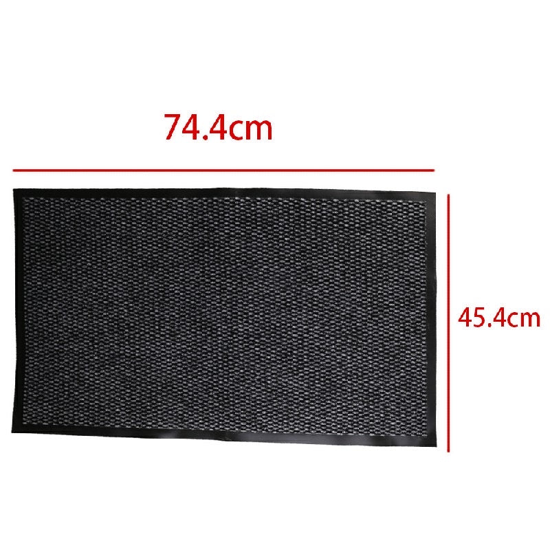 Heavy Duty Hallway Kitchen Door Mats Rubber Barrier Rug 45x75cm grey