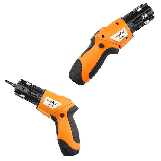 Cordless Screwdriver Rechargeable Electric Screwdriver Diy Home - Orange