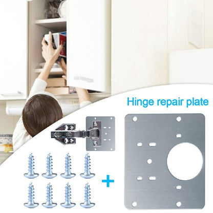 Kitchen Cupboard Door Hinge Repair Kit Hinge Repair Plate and Fixing Screws