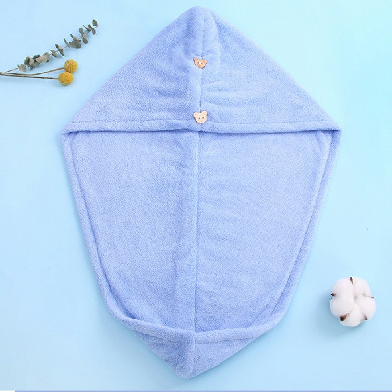 Rapid Drying Towel Dry Hair Cap Coral Fleece Absorbent Shower Cap Quick Drying