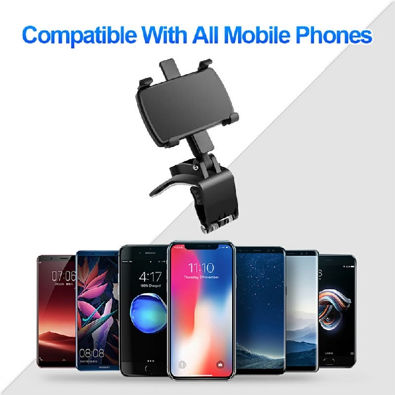 Car Mobile Phone Holder Clamp Clip On Dashboard Cradle Stand for iPhone Samsung