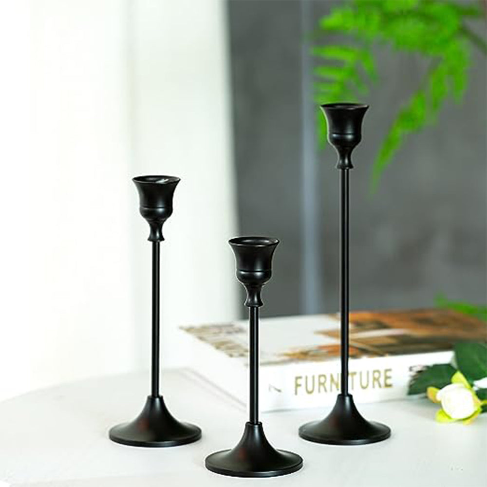 3pcs Candlestick Holder Decorative Candle Holder for Fireplace Dinning Table Home Decorations