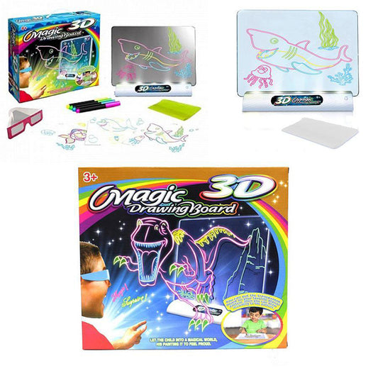 Magic 3D Drawing Board with 3D Glasses for Boys and Girls