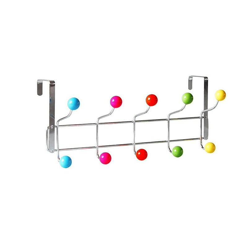 Metal Door Hook Rack Storage Hook Over The Door Hooks Assorted Colour Hanger 40cm Long