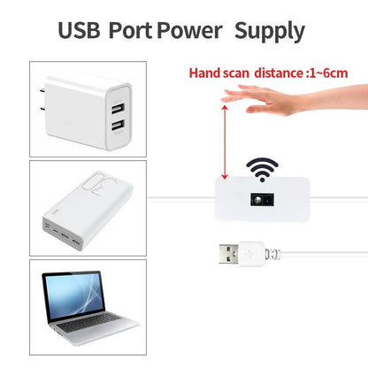 USB LED Strip Lights Motion Led Light Tape TV Backlight Kitchen LED Strip Hand Sweep Waving ON OFF Sensor Cabinet Diode Light warm light