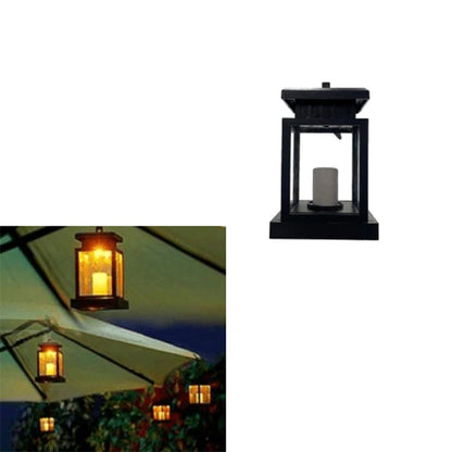 Solar Umbrella Lantern with Peg Clip Garden Decoration Light Candle Design