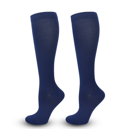 Unisex Anti-Fatigue Sport Compression Socks Varicose Vein Stocking One Pair - Navy