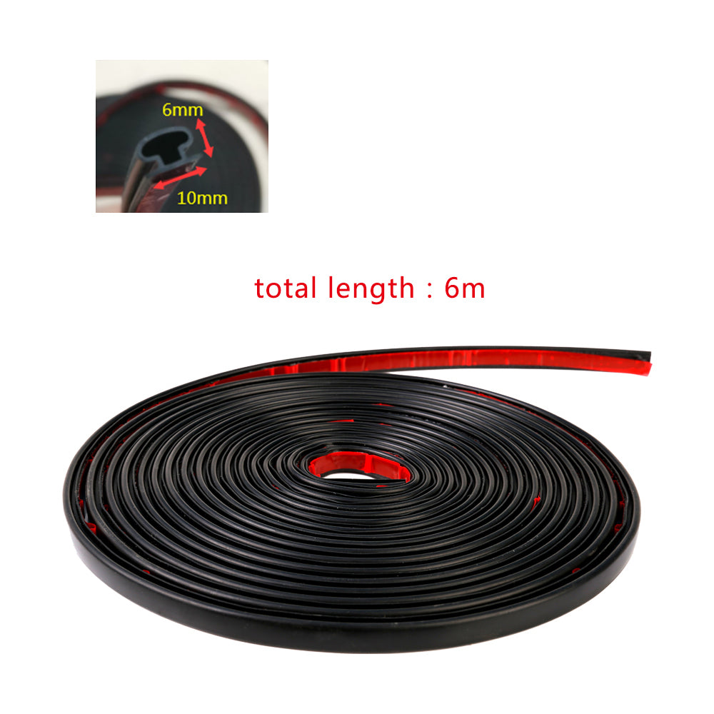 6M Rubber Seal Weather Strip Foam Sticky Tape for Door Window Draught Excluder