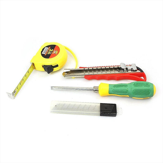 Home Furnishing Tool Set with Tape Measure Screwdriver Utility Knife