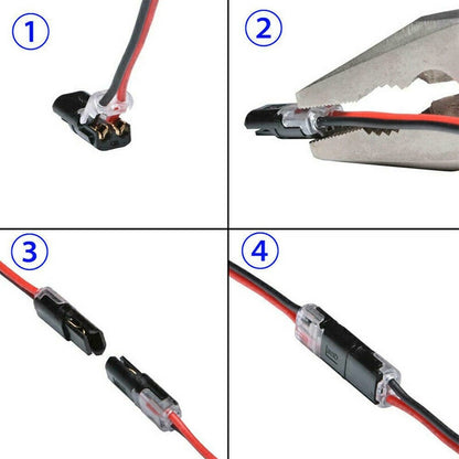 10 pcs 12V Car Auto Cable Plug Connector Strip Terminal Connection Clamp