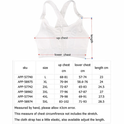 Front Zipper Sports Bras Workout Yoga Shock Proof Bra Tops - Black