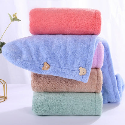 Rapid Drying Towel Dry Hair Cap Coral Fleece Absorbent Shower Cap Quick Drying