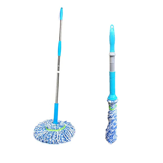 Extendable Microfibre Cleaning Twist Floor Mop with Telescopic Handle