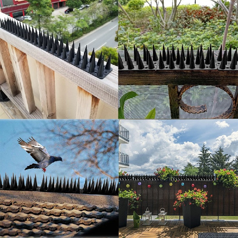 12 pcs Palstic Anti Bird Spike Scarer Anti-Cat Dog Pest Deterrent Pigeon Repellent with 3.cm Long Spikes