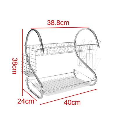 "Elevate Your Kitchen Organization with Our 2 Tier Dish Drainer Rack!"