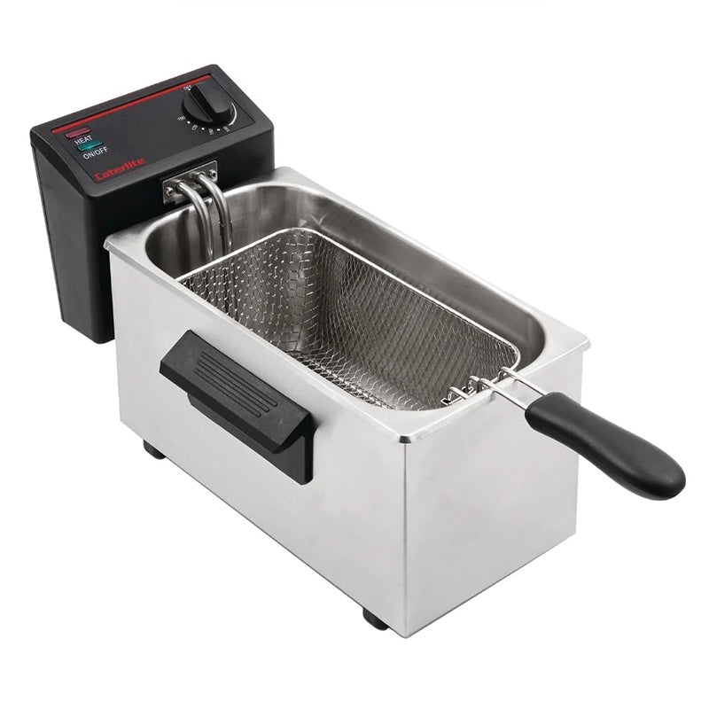 Light Duty Single Tank Fryer Stainless Steel Removable Inner Pot