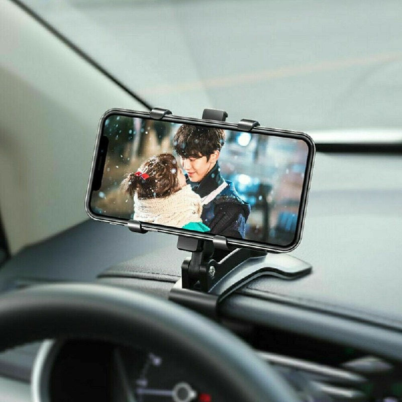 Car Mobile Phone Holder Clamp Clip On Dashboard Cradle Stand for iPhone Samsung