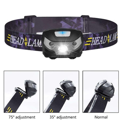 Super Bright Waterproof Head Torch/Headlight LED USB Rechargeable Headlamp