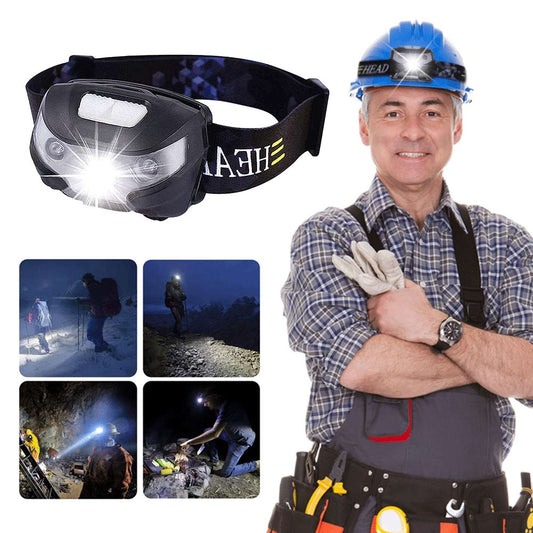 Super Bright Waterproof Head Torch/Headlight LED USB Rechargeable Headlamp