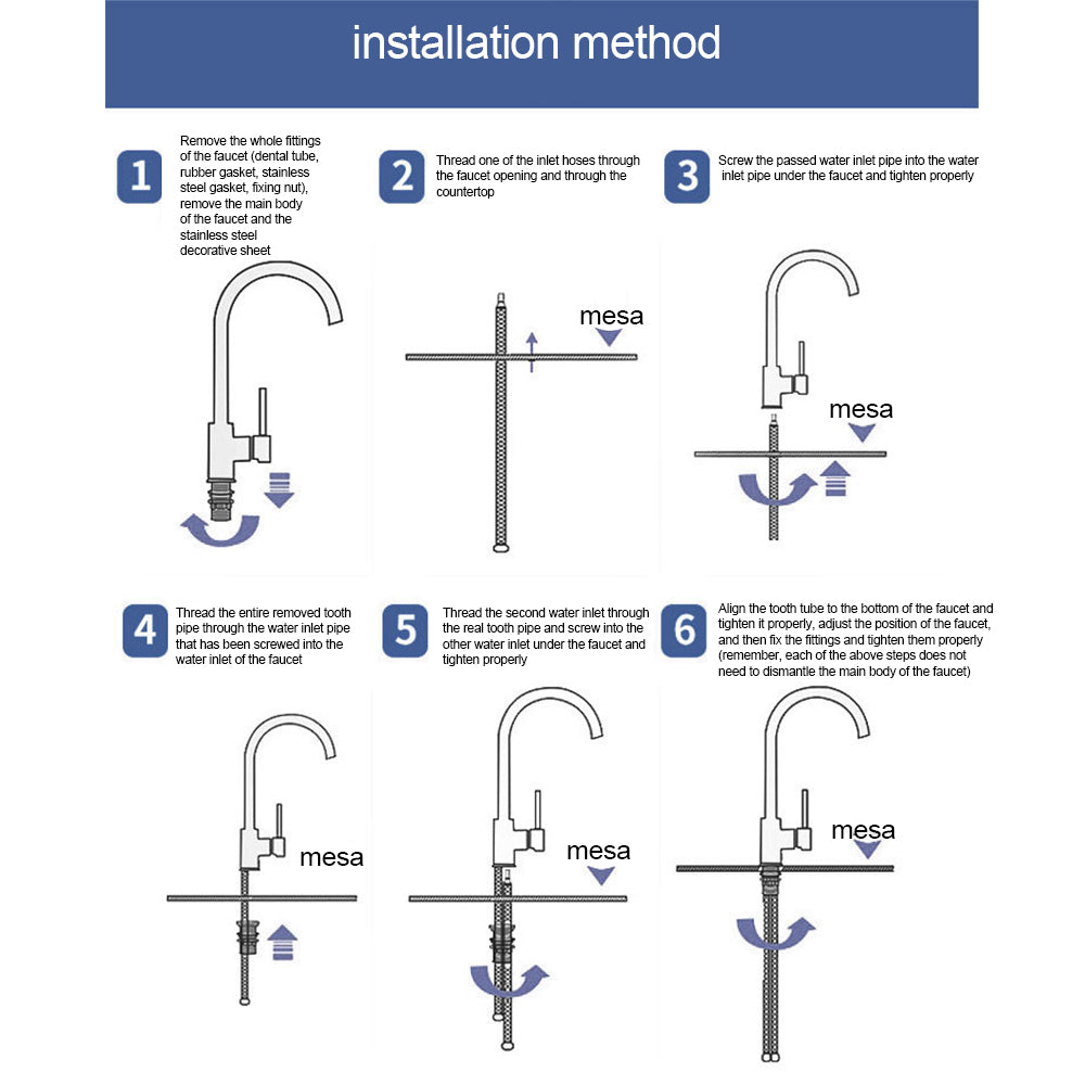 "Effortless Elegance: 360-Degree Swivel Spout Single Lever Faucet for Kitchen Sink Mixer Taps"