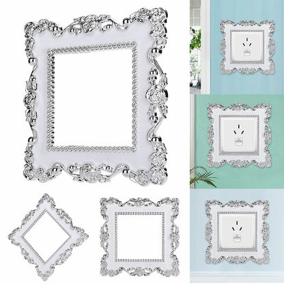 Crystal Resin Switch Stickers Surrounded Switch Cover Panel Wall Socket Stickers Room Decoration Gift - Rose Lace