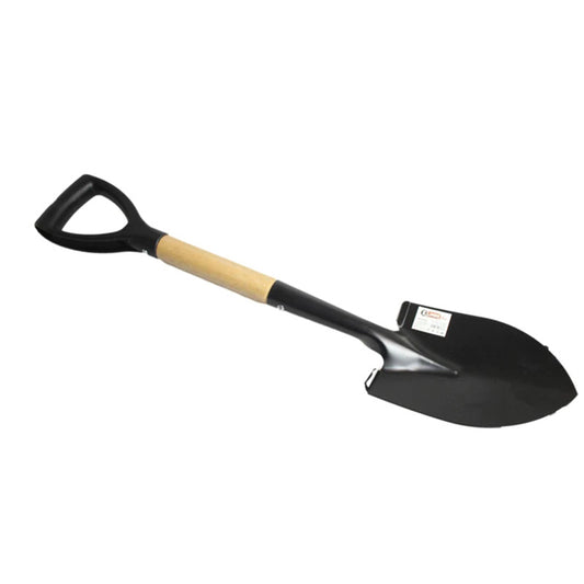 Black Medium Sized Garden Shovel Round Pointed
