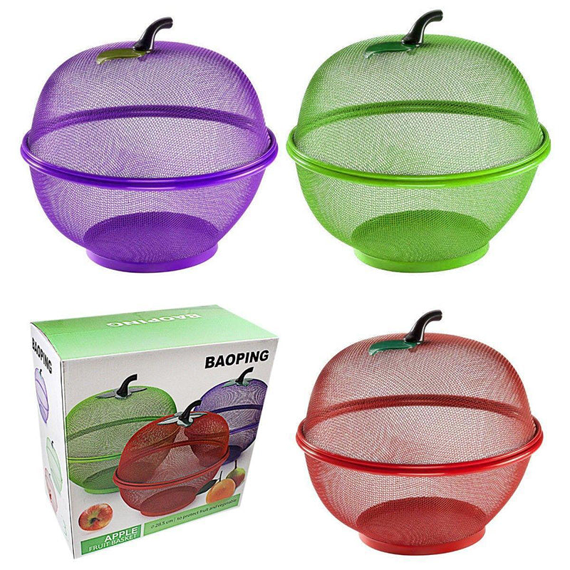 Kitchen Apple Fruit and Vegetable Bowl Basket 28.5cm - Random Colours