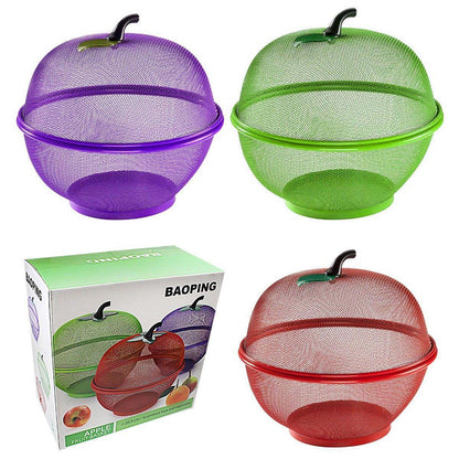 Kitchen Apple Fruit and Vegetable Bowl Basket 28.5cm - Random Colours