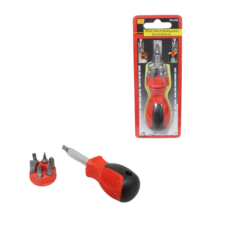 Mini Multi Purpose Screwdriver Interchangeable Screwdriver Steel Short Screwdriver