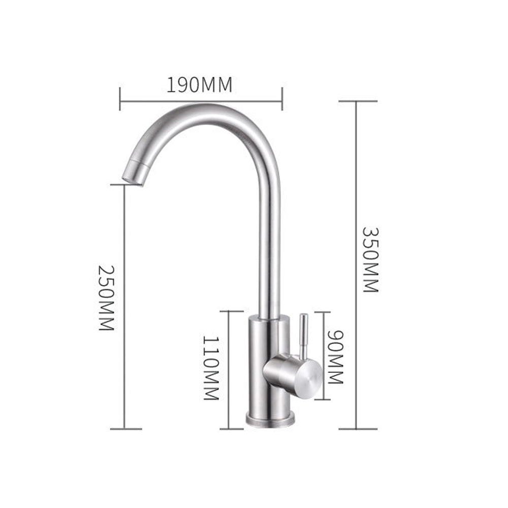 "Effortless Elegance: 360-Degree Swivel Spout Single Lever Faucet for Kitchen Sink Mixer Taps"