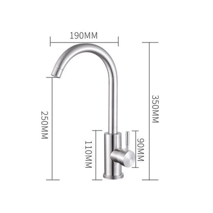 "Effortless Elegance: 360-Degree Swivel Spout Single Lever Faucet for Kitchen Sink Mixer Taps"