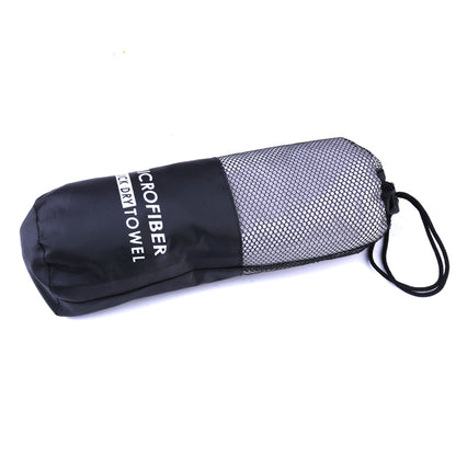 Compact Fast Drying Microfibre Beach Towel for Travel Camping Swimming 80*180cm - Black