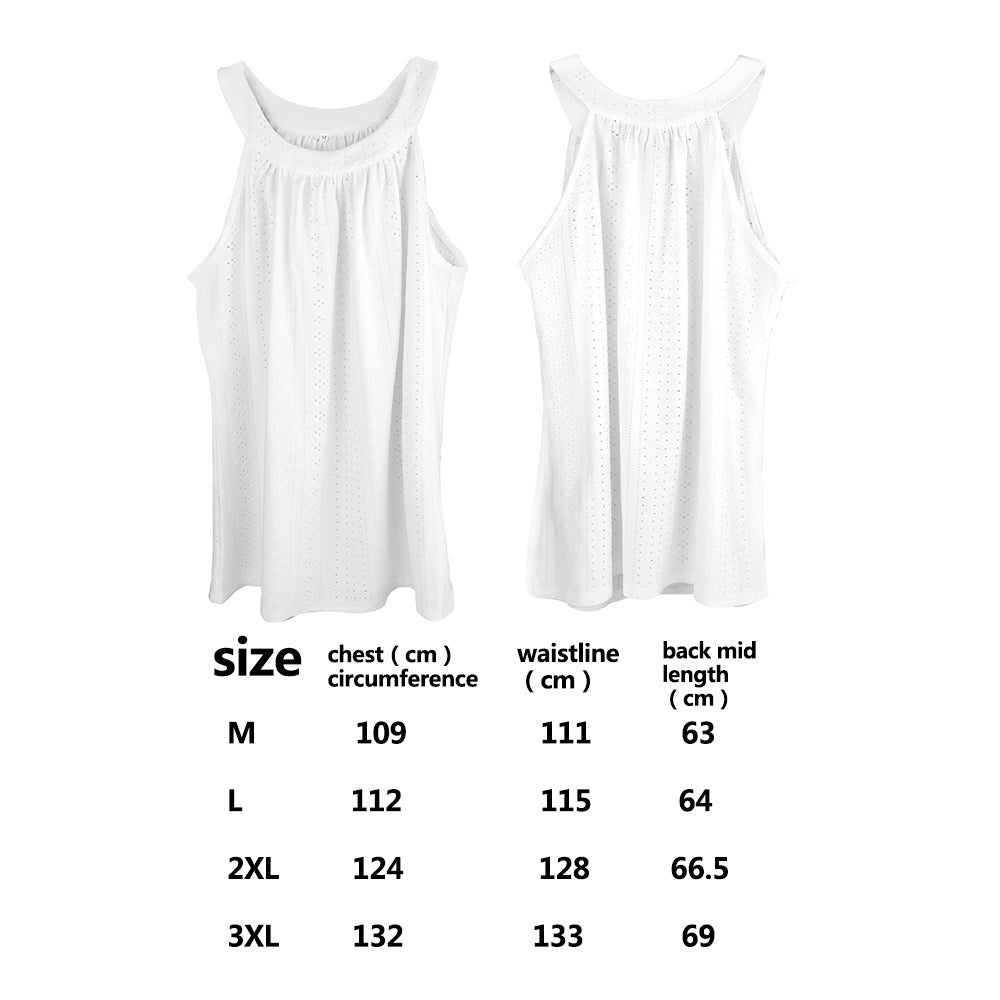 Girls Summer Halter Loose Vest Tank Tops Blouse Ladies Casual Sleeveless Shirt - Blue