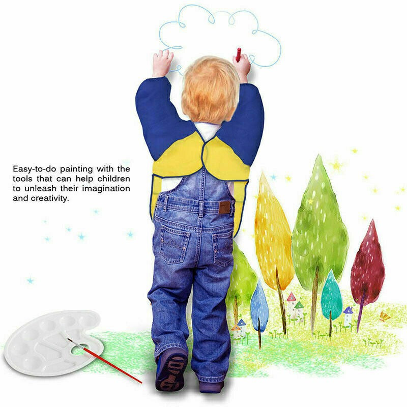 "Vibrant Creations with Ease: 42-Piece Blue Paint Brushes and Sponge Painting Tool Set for Creative Play"