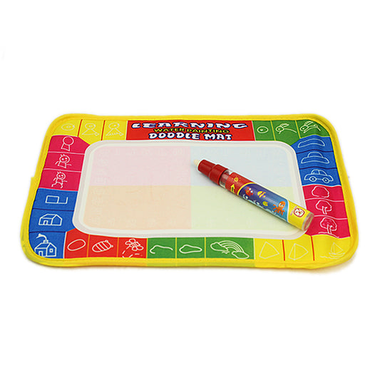 Water Doodle Mat with Pen, 29x19cm for Travel, Water Markers and Coloring Pad Set