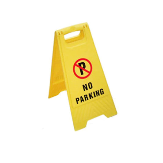 No Parking Sign Cone Yellow A Board Warning Sign Outdoors
