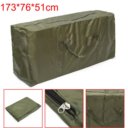 Waterproof Outdoor Furniture Cushion Storage Bag Organizer 210D Oxford Cloth - Army