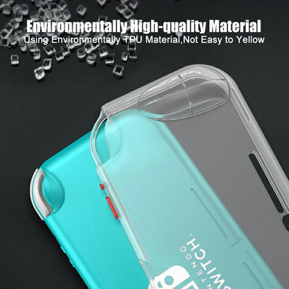 Nintendo Switch Lite TPU bumper Protective Case - Transparent Black