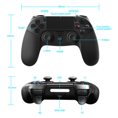 Wireless Bluetooth Game Controller Joystick Gamepad For for PlayStation 4 Games/PS4 Slim/PS4 Pro - Black