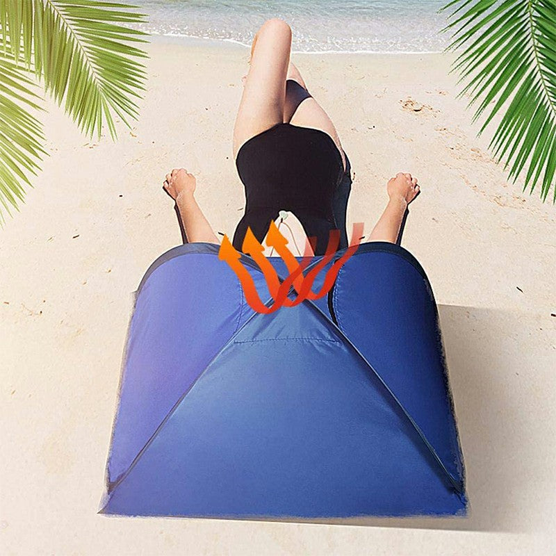 80x50x55cm Mini Head Pop Up Tent Portable Instant Sun Shade Canopy - Blue