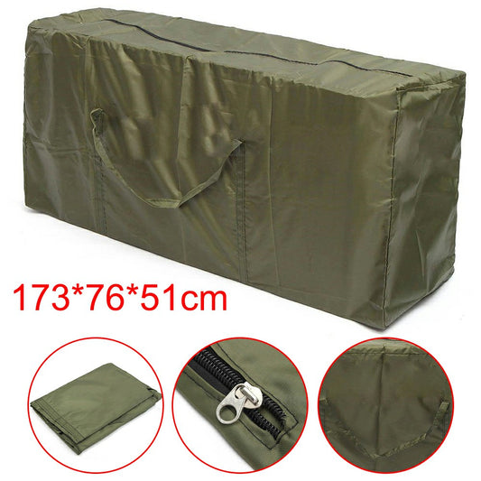 Waterproof Outdoor Furniture Cushion Storage Bag Organizer 210D Oxford Cloth - Army