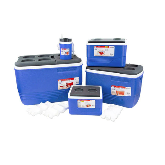 Ice Cooler Box Set 5 Piece Set Camping Refrigerator Box Container - Blue