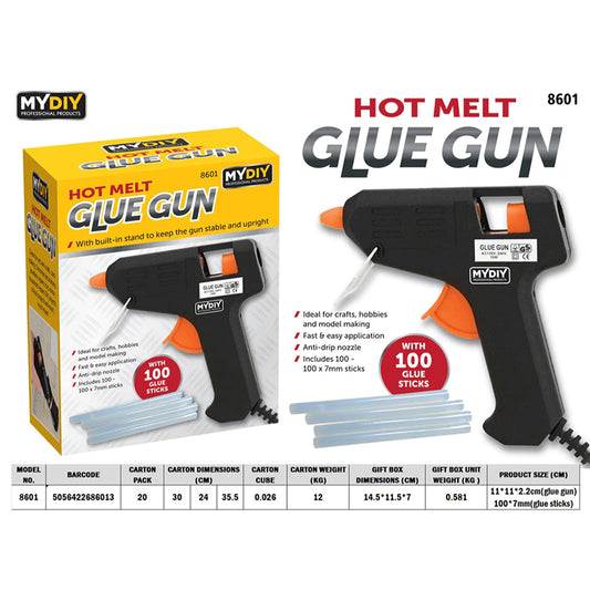 Hot Melt Glue Gun With Anti Drip Nozzle with 100 pcs Glue Sticks Quick Heating Function for Repairs
