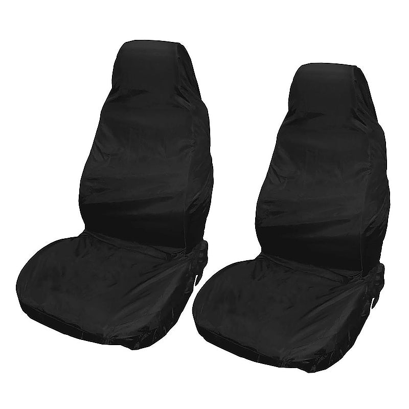 "Revamp and Protect: Black Beauty 2pcs Car Seat Cover Protectors"