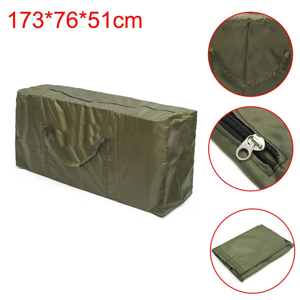 Waterproof Outdoor Furniture Cushion Storage Bag Organizer 210D Oxford Cloth - Army