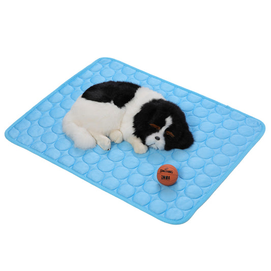 Self Cooling Pet Dog Cat Mat Heat Relief Non-Toxic Summer Pad 100x70cm XL Blue