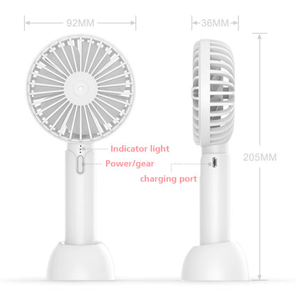Summer Handheld Portable Mini Fan USB Rechargable Desktop Fan